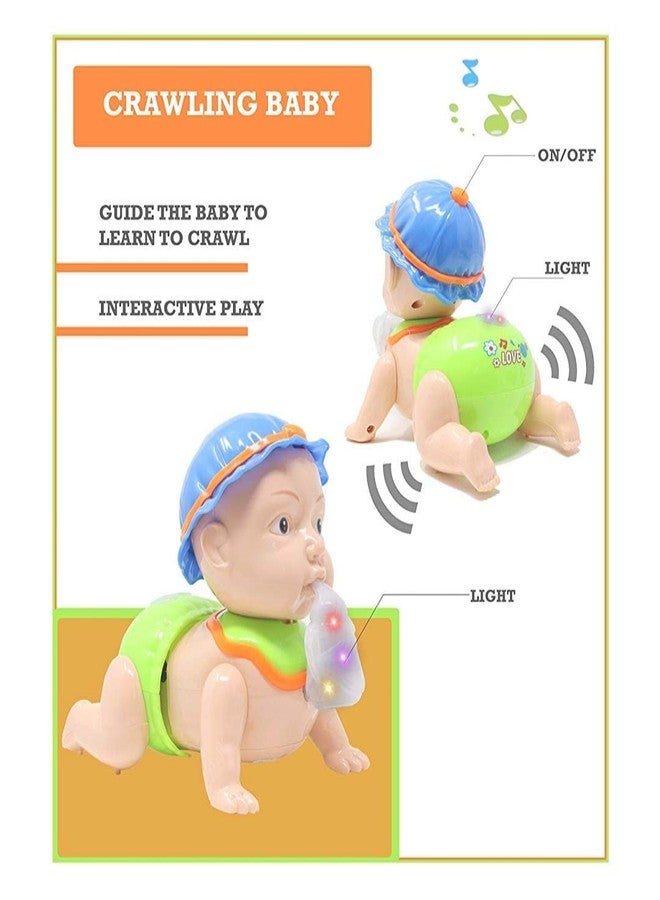Aganta Musical Baby Crawling Toy for Kids with 3D Lights & Music Babies Toddler Toy for Kids Running and Weeping Baby Crawling Toy Attractive Naughty Toy (Multicolor) - Image 5